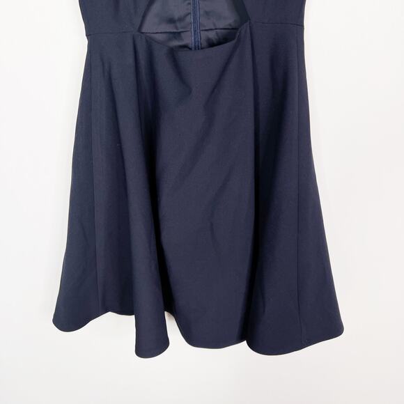 Elizabeth and James Size 4 Navy Blue Abella Cut Out Fit and Flare Dress Cocktail - Picture 4 of 11